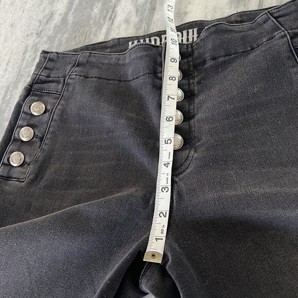 Hydraulic Murray High Rise Button Fly Jeans Woman Size 4 Military Look Steampunk - Picture 5 of 6